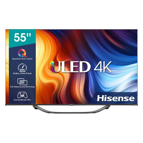 Hisense Tv 55" ( ULED ) Vidaa U U7HQ SERIES Smart Tv 4K Uhd Silver 55U72HQ