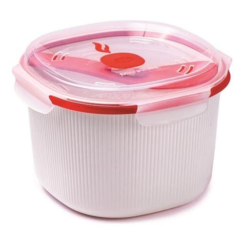 Snips Contenitore alimenti Cuoci Riso (2,7L) TEMPO ZERO Bianco e Rosso 000849