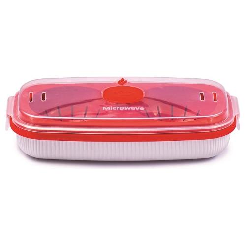 Snips Contenitore alimenti Cuoci Omelette (750ml) TEMPO ZERO Bianco e Rosso 000848