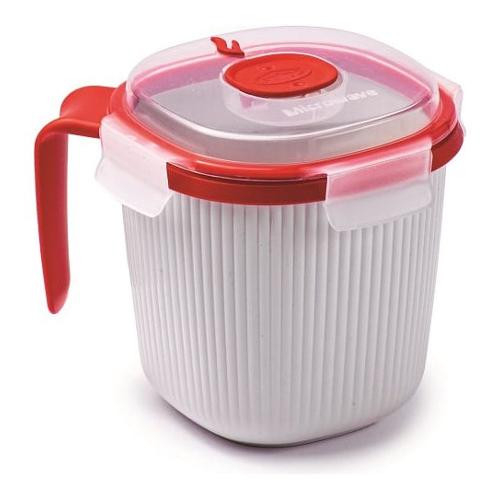 Snips Contenitore alimenti Lattiera (700ml) TEMPO ZERO Bianco e Rosso 000847