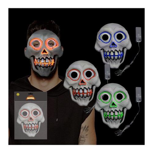 Ciao Maschera Halloween taglia Unica Teschio con Led 30841