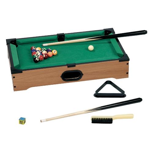 Grandi Giochi Biliardo da tavolo con accessori (53x32x10cm) GIOCHI IN LEGNO GG95010