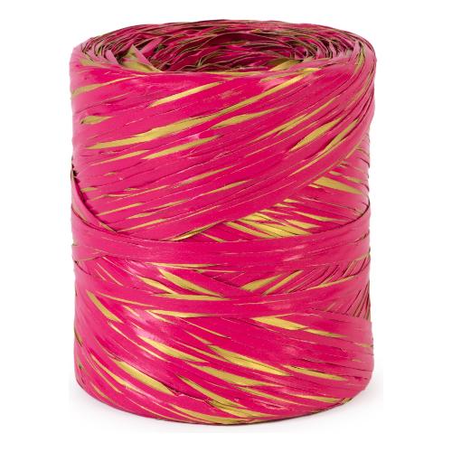 Star Nastro regalo in gomitolo 15mm x 100m Fucsia e Oro 7636