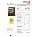 Stufa Zibro Rs 122 Black 2,2Kw