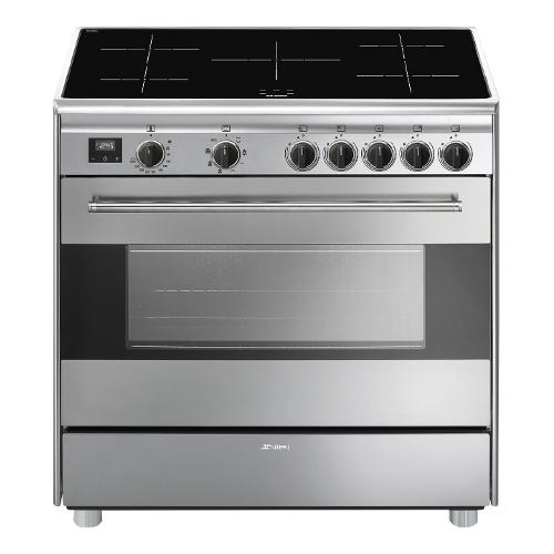 Smeg Cucina elettrica 5 zone cottura CLASSICA Inox (90cm) BG91IX2