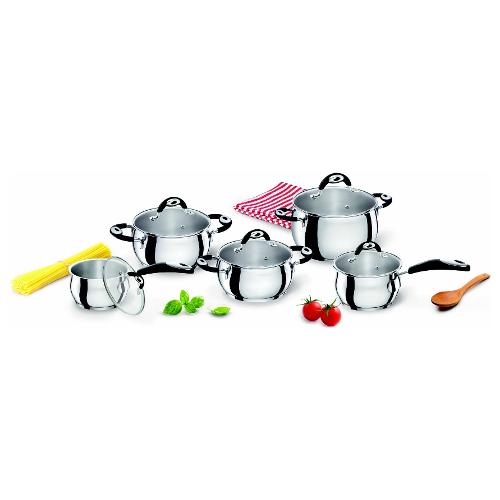 Bialetti Batteria pentole Inox Bellypot Cromo lucido 0E6BAT10