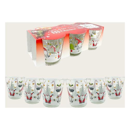 Ar.Ca. Set bicchieri Acqua 6 pz (270ml) Gnomi CHRISTMAS 55517