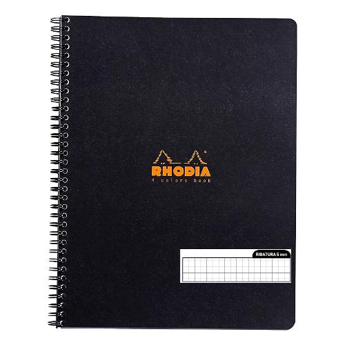 Rhodia Quaderno con spirale 4Colorsbook quadretti 5 mm A4 assortito 19320C