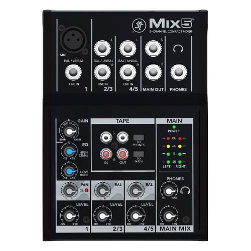Mackie Mixer disc jockey MIX SERIES 5 Black MIX5