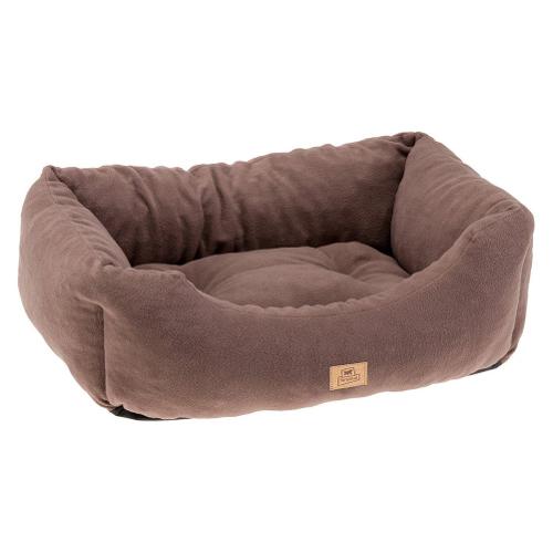 Ferplast Cuccia imbottita uso interno per gatti e cani  taglia media MICROFLEECE Coccolo Grigio tortora 83316021