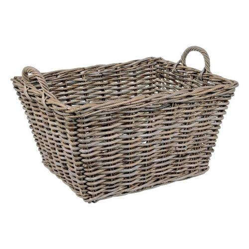 Bizzotto Cesto legna svasato rattan (60x47x32cm) NARRA Grigio 0380378