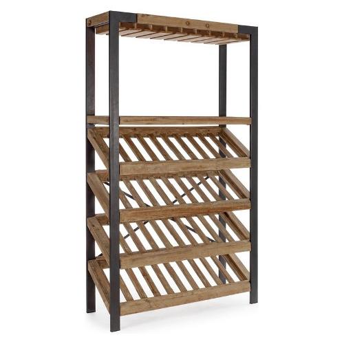 Bizzotto Cantinetta (114x38x199cm) 40 posti KANTIN Nero e Natural 0740380