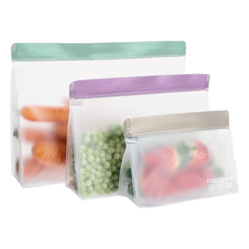 Pedrini Sacchetti alimenti 3 pz riutilizzabili LILLO FRESH Colori assortiti 04GD259 6