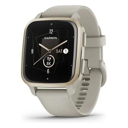 Garmin Smartwatch ( AMOLED ) VENU Sq 2 Music Edition French gray e Cream gold 40 mm 010 02700 12