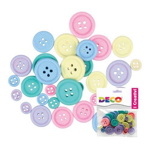 Cwr Set 30 Bottoni Pastel 12028