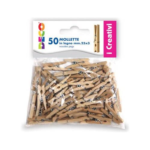 Cwr Set 50 Mollette Legno 11687