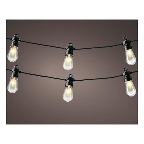 Kaemingk Catena luminosa LUMINEO Party light - Bianco caldo Nero (950 cm) 490122 20 luci - LED