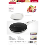 Crepiera elettrica 20cm Crepe Maker Bianco e Nero G10306