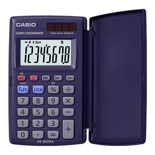 Casio Calcolatrice Tascabile HS SERIES Extra Big Lc Display Blu HS 8VERA