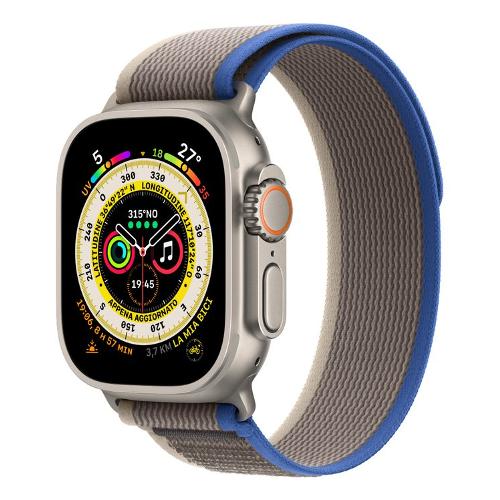Apple Smartwatch WATCH ULTRA GPS + Cellular S M Blue e Gray 49 mm MNHL3TY A