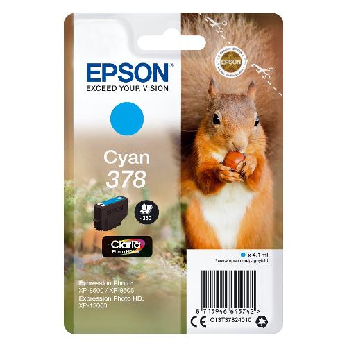 Epson Cartuccia stampante Serie Scoiattolo Ciano CLARIA 378 C13T37824010