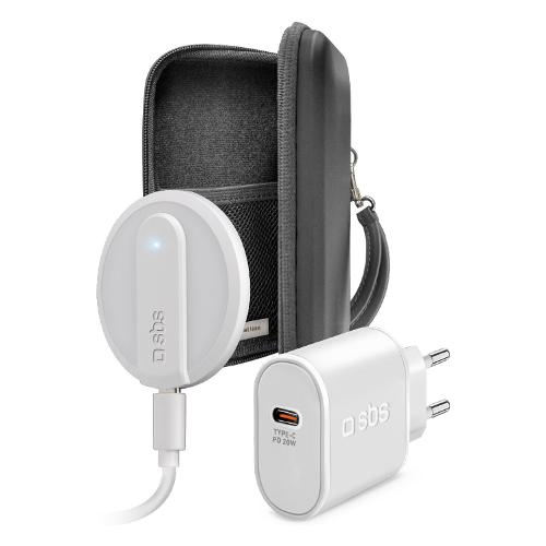 Sbs Caricabatterie MAG CHARGE KIT 3In1 White e Black 20W TEORGKITWIRPWRW