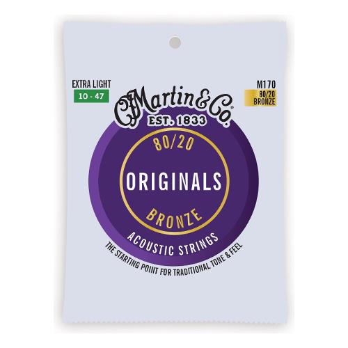 Martin & Co Muta corde chitarra acustica ORIGINALS 80 20 Extra Light Bronze M170