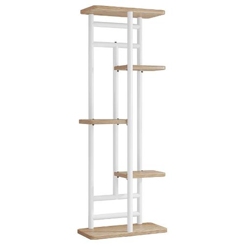 Oste FLOWER Scaffale arredo Bianco e Rovere (45x95hcm) Mobile KIT