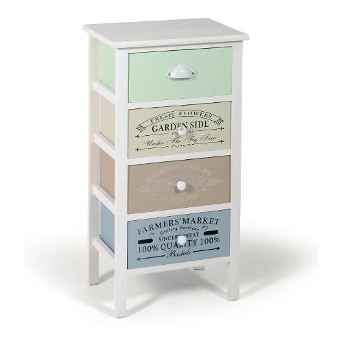 Oste ALLEGRA Cassettiera 4 Cassetti Multicolore (40cm)