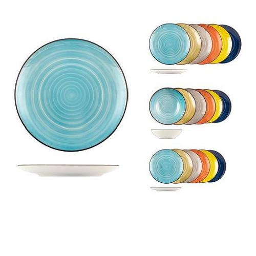 H&H Servizio piatti Stoneware 18 pz CARIBE Colori assortiti 4926500