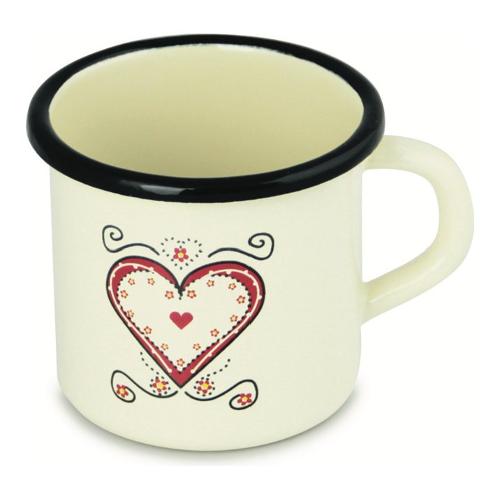 Home Pignatto Smaltato (10cm) CUORE Beige