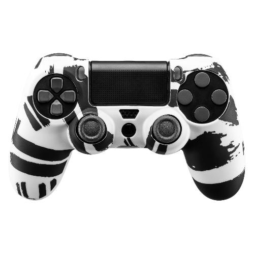 Qubick Cover gamepad PLAYSTATION 4 Black & White White e Black ACP40174