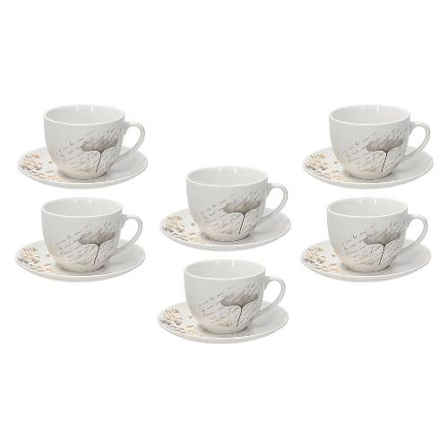 Tognana Set tazze te con piatto 6 pz (260ml) POESIA Beige decorato MC085025787