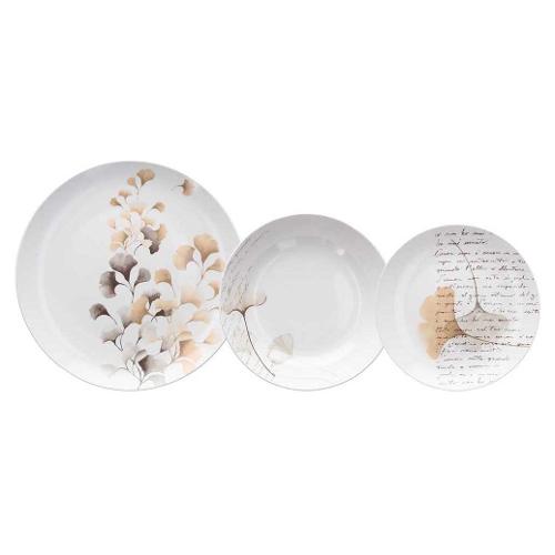 Tognana Servizio piatti Porcellana 18 pz POESIA Beige decorato MC070185787