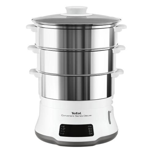Tefal Vaporiera elettrica CONVENIENT SERIES Deluxe White e Silver VC502D10