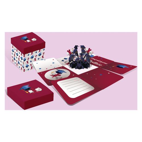 Marpimar Biglietto auguri laurea Scatola Pop Up 3D Doctor ORIGAMI 22ORBX08
