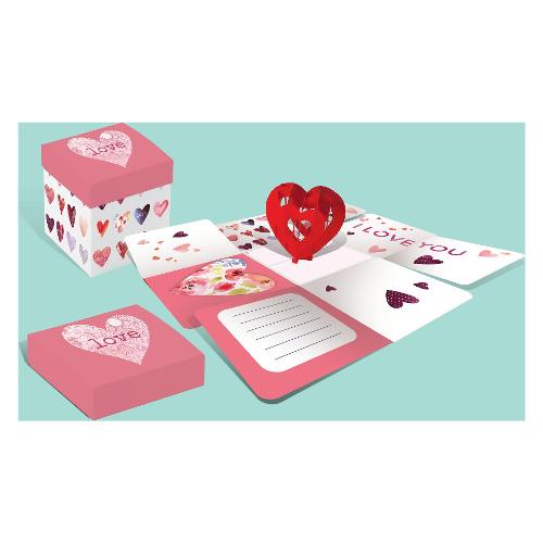 Marpimar Biglietto auguri san valentino Scatola Pop Up 3D Love ORIGAMI 22ORBX09