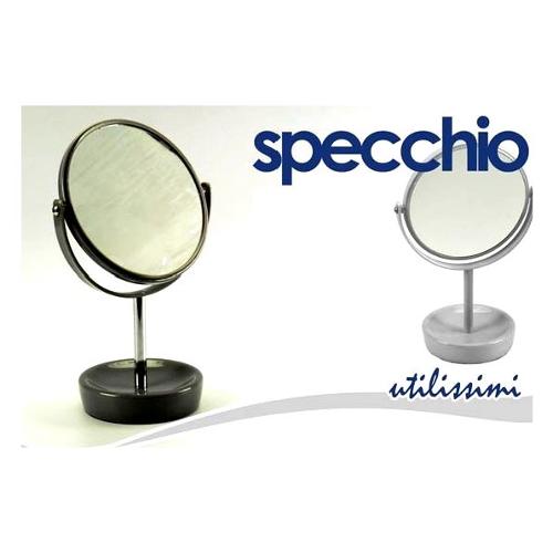 Specchio trucco da appoggio con luce e ingranditore 5x Bs45 Bianco 58404