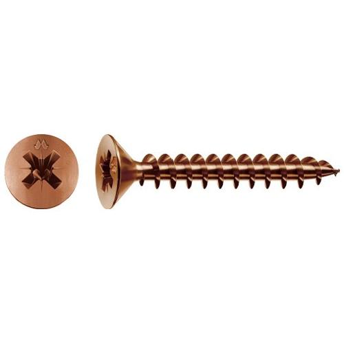 Oreca Viti per legno tutto filetto (25x3 mm) Bronzato 25 pz 12003002501