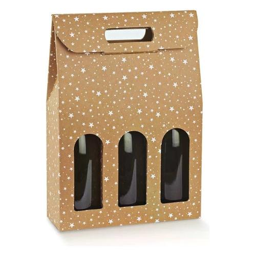 Scotton Scatola regalo per 3 bottiglie GALAXY Oro (27x9x38,5 cm) 36547