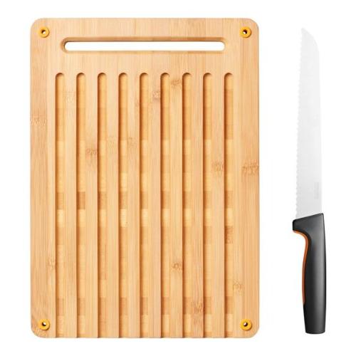 Tagliere 44 x 27 x 2,2 cm per pane con coltello FUNCTIONAL FORM Natural  1057551