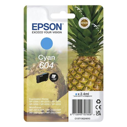 Epson Cartuccia stampante Serie Ananas Ciano 604 C13T10G24020