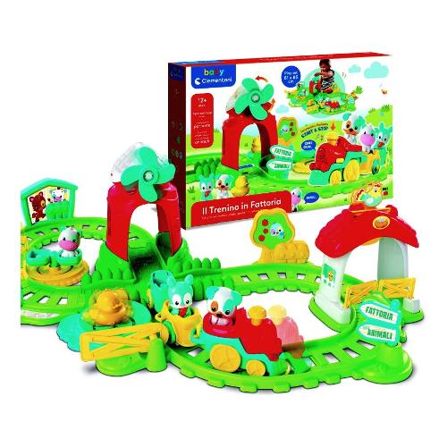 boppi Fattoria Animali Bambini con Set Trenino- Giochi in Legno per Bambino  - Giocattoli Bambino 3 Anni - Pista Trenino in Legno con Locomotiva