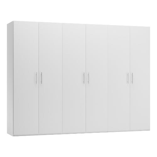 Felver PERLA PLUS Armadio 6 Ante battenti Bianco (270cm) Mobile KIT
