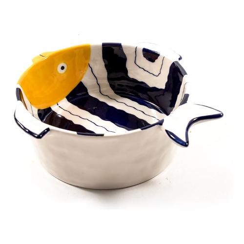 Mercury Piatto fondo Ceramica (18x6,5cm) Pesce MARE Assortito 11869