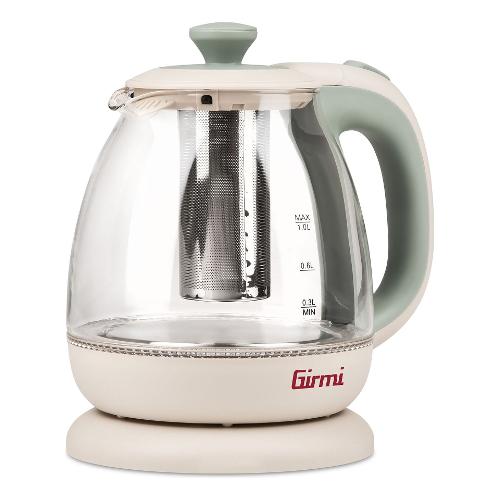 Girmi Bollitore elettrico (1L) Tisaniera Crema e Verde BL4105 1100W