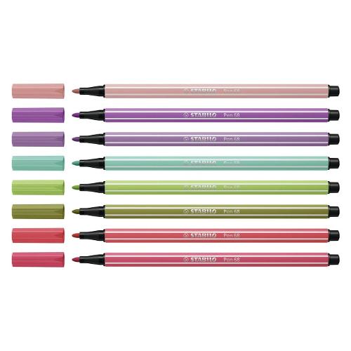 Pennarelli standard da disegno 8 pz PEN68 colori assortiti pastel 68 8 02