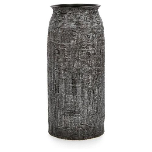 Bizzotto Vaso Ceramica (17,7x40,5cm) PAPYRUS Grigio scuro 0501451