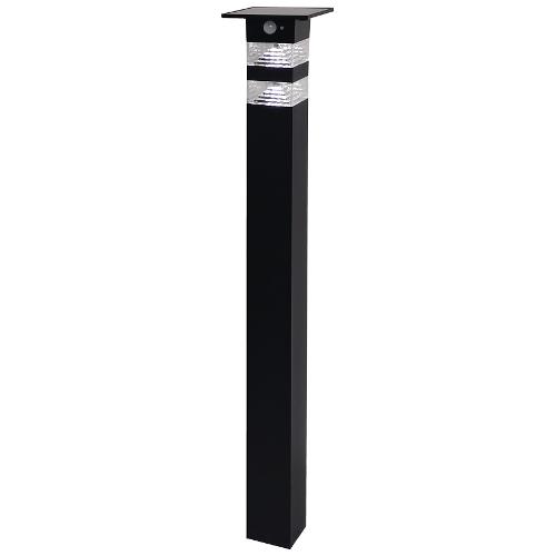 Vivida Srl Palo luce solare PETRA Nero VOD 97 51 NE (14,5x14,5x95,5cm) 1 luce - LED - Max 3,3W