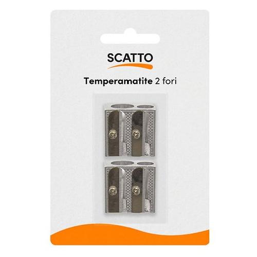 Temperamatite doppio foro con serbatoio e gomma 2Gether assortito TE811